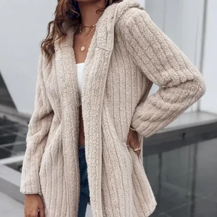 Women's Casual Jacket Office Work Street Fall Winter Regular Coat Regular Fit Thermal Warm Breathable Comtemporary Stylish Casual Jacket Long Sleeve S - Image 4