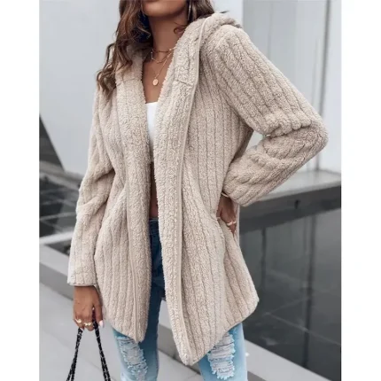 Women's Casual Jacket Office Work Street Fall Winter Regular Coat Regular Fit Thermal Warm Breathable Comtemporary Stylish Casual Jacket Long Sleeve S - Image 3