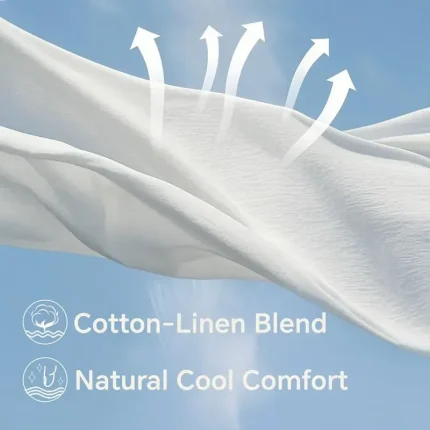 Women's Button Up Cotton Linen Shirt Plain Basic Modern Long Sleeve V Neck Regular Tops Daily Buttons White Summer 2025 - Image 3